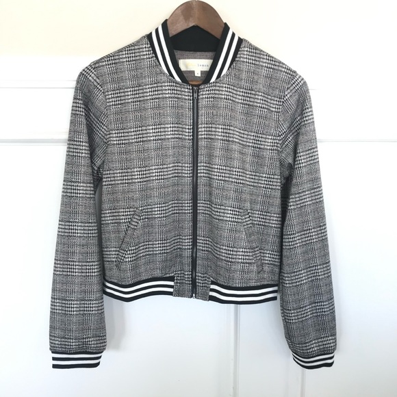 Y2K Plaid Cropped Bomber Jacket - Picture 5 of 10